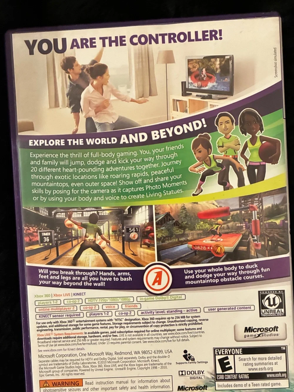 Kinect Adventures Xbox 360 Xbox One Compatible Video Game Complete W/ Manual